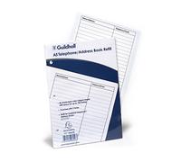 Exacompta - Ref GA5/RZ - Guildhall - Telephone & Address Book Refills, A5 Size, 30 Sheets of 160gsm Paper, Feint Ruled, FSC Certified - Compatible with DTAA5/BLUZ