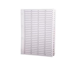 Exacompta - Ref MWD1-100Z - Box of 2 Indexes in White Card 160g/m2 FSC® with 100 Digitally Printed tabs from 1 to 100 and Laminated - Printable Index Page - File Size A4