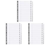 Exacompta - Ref MWD1-20Z - Mylar Printed Indices - for Use WithA4 Documents, Pre-Punched, 160gsm White Card with Reinforced Plastic Tabs, FSC-Certified - 20-Part Dividers (1-20) (Pack of 3)