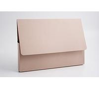 Exacompta - Ref PDW4-BUFZ - Guildhall - Plain Document Wallet, 325 x 230mm, 285gsm Heavyweight Manilla, Holds Up to 200 A4 Sheets, Blue Angel Certified - Buff, 50 Pack
