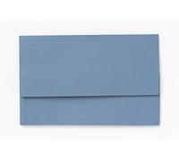 Exacompta - Ref PW5-BLUZ - Guildhall - 3/4 Flap Legal Document Wallet - Foolscap for A4 Documents, 35mm Gusset, 315gsm Heavyweight Manilla - Blue (Pack of 25)