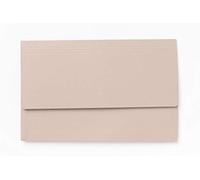 Exacompta - Ref PW5-BUFZ - Guildhall - 3/4 Flap Legal Document Wallet, Foolscap, 35mm Gusset & Long Flap for Protection, 315gsm Heavyweight Premium Manilla - Buff, Pack of 25