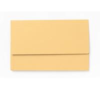 Exacompta - Ref PW5-YLWZ - Guildhall - 3/4 Flap Legal Document Wallet - Foolscap for A4 Documents, 35mm Gusset, 315gsm Heavyweight Manilla - Yellow (Pack of 25)