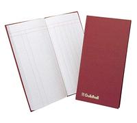 Exacompta - Ref T272Z - Guildhall - Case bound Hardback Petty Cash Book 298 x 152mmm, 1 Debit & 7 Credit Columns, Bound Maroon Vinyl Cover, 80 Pages 95gsm Ledger Quality Paper