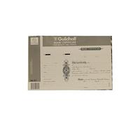 Exacompta - Ref T671Z - Guildhall - Share Certificate Book, 203 x 318mm, 25 "Fully Paid" Certificates, Rigid Board Cover Bound - Black & Grey "Cracked" Effect