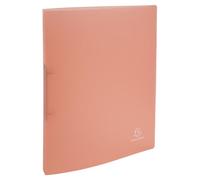 Exacompta - Reference. 54176E 1 Flexible PP (Polypropylene) Chromaline Binder, 2 Round Rings with a 15 mm Diameter, 20 mm Spine, External Dimensions: 32 x 25 cm, DIN A4 Filing Format, Colour: Coral