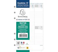 Exacompta Refill Exatime 17 - 18272E - the week on 2 Pages with a vertical grid - September 2019 to December 2020 - 10.5 x 17.2 cm