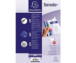 Exacompta Report Cover with Binding Rod 42843E Blue 21 x 29.7 cm Pack of 5