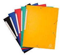 Exacompta Scotten 3 Flap Folder 55750E Assorted Mottled Pressboard Pack of 50