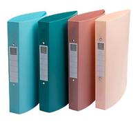 Exacompta Skandi 30 mm Ring Binder PP (Polypropylene) A4 Maxi 2 Rings Assorted 54470E Pack of 4