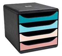 Exacompta Skandi Desktop Drawers PS (Polystyrene) Assorted, Black 4 Drawers 27.8 x 34.7 x 26.7 cm A4 Maxi