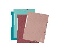 Exacompta Skandi Elasticated 3 Flap File A4 Assorted (Pack 4)