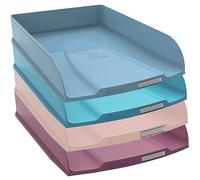 Exacompta Skandi Letter Tray Stackable A4 Maxi Assorted Pack of 4