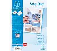 Exacompta STOP DOC Cut Flush Folders A4 Transparent PP 0,11mm Pack of 100
