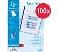 Exacompta STOP DOC Punched Pockets A4 Clear Transparent 0,06mm Polypropylene Top Opening 5870E Pack of 100