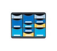 Exacompta Desktop Drawers Multi PS (Polystyrene) 11 Drawers Multicolour