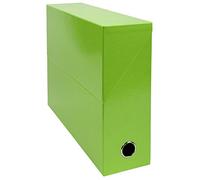 Exacompta - Ref 89923E - Iderama Collection - Transfer Box - 250 x 330 x 90mm in Size, Suitable for Holding A4 Documents, Premium Plastic-Coated Pressboard - Lime Green