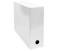 Exacompta - Ref 89931E - Iderama Collection - Transfer Box - 250 x 330 x 90mm in Size, Suitable for Holding A4 Documents, Premium Plastic-Coated Pressboard - White