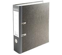 Exacompta Wide Lever Arch File A4 70 mm Grey 2 Rings 53710E Plastic Marbled Portrait 20 Pieces