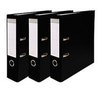 Exacompta Wide Lever Arch File A4 75 mm Black 2 Rings 918401SE Plastic 12 Pieces