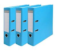 Exacompta Wide Lever Arch File A4 75 mm Light Blue 2 Rings 918412SE Plastic 12 Pieces