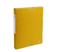 Exacompta Yellow Filing Box ExaBox A4 Spine 2.5cm Organise Archive Storage