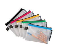 Exacompta Zip Lock Bags 34120E A6 Landscape Zip PP (Polypropylene), EVA (Ethylene-Vinyl Acetate) 17 (W) x 0.4 (D) x 12 (H) cm Assorted Pack of 10