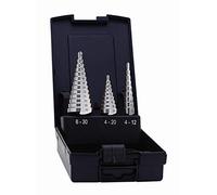 Exact 05332 4-30mm HSS Step Drill Set (3 Pieces), 4-12mm, 4-20mm, 6-30mm