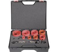 Exact 06100 22-68mm Electrician Set of HSS Bi-Metal Hole Saws in Plastic Cases