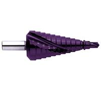 Exact 07032 Step Drill Bit Diameter 4-20 mm, Spiral Flute, HSS, TiN