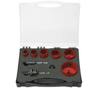 Exact 70616 Hole Saw Set 10-Piece HSS Bi-Metal Variable Teeth 40mm
