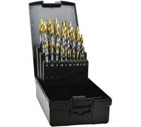 Exact HSS TIN-TIP Twist Drill Bit DIN 338 Set Robust Steel Design 74562