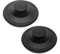 Exact Replacement Sink Stopper 2 Pack for InSinkErator STP-PL Universal 3-1/2 Inch Black Rubber Garbage Disposal Plug Fits Kohler Waste King Whirlpool