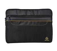 Exacompta - Ref 17134E - Exactive Laptop & Tablet Case - 360 x 265 x 35mm in Size, Padded Compartment for a 13.3" Laptop or Tablet, Hardwearing Polyester - Black & Orange