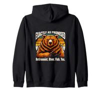 Exactly As Promised Retirement River Fish Zip Hoodie