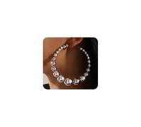 Exaggerated Beads Hoop Earrings for Women Vintage Large Balls Drop Earring Chunky Gold Bride Wedding Bachelor Party Prom Statement Jewelry, L, Metal, No Gemstone