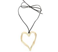 Exaggerated Big Heart Pearl Necklace Round Bead Ball Pearl Choker Necklace Chunky Gold Hearts Beaded Necklaces for Women Statement Jewelry Gifts, Middle, Zinc, No Gemstone