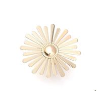 Exaggerated Big Round Flower Statement Ring for Women Girls Boho Antique Daisy Expandable Adjustable Open Wrap Finger Rings Comfort Fit Retro Bollywood Style Jewelry Gold Tone