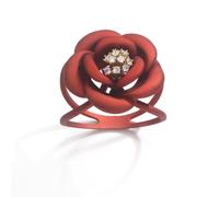 Exaggerated Blue Red Rose Clothing Ring Clips for Women Rhinestone Flower Shawl Slide Buckles Clasps Fashion T-Shirt Ties Waist Clip for Clothes Dress Accessories