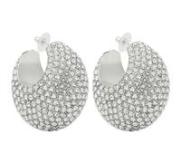 Exaggerated Earrings Statement Large Round Hoop Earrings Women Wedding Accessories Shiny Geometric Crystal Earrings Gift Best Gift