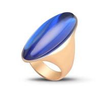 Exaggerated Gemstone Ring,Big 14K Gold Plated Eye Shape Stone Chunky Statement Ring,Cocktail Party Ring Jewelry Gift for Women (A05_Blue,7)