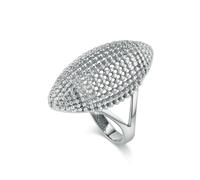 Exaggerated High-End Titanium Steel Plated With K Gold Hollowed Out Women'S Ring, Women'S Fashion Accessory