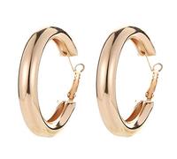 Exaggerated personality rounds the birthday gift of big geometry earrings, silver convenient