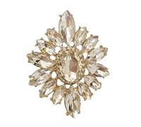 Exaggerated Statement Wedding Ring for Women Vintage Rhinestone Crystal Cluster Adjustable Open Band Wrap Birthday Christmas Cocktail Party Ring Comfort Fit Jewelry