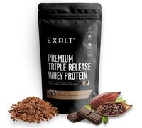 EXALT Nutrition Premium Whey Protein Powder Chocolate - 500g Grass Fed Whey Protein with 7hr Triple-Release Support | OrganicGhanaian Cacao Flavor, Free-Range Egg White & Micellar Casein