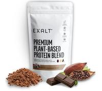 EXALT Nutrition - Vegan Protein Powder - Ghanaian Cacao - 100% Natural - Plant Based Pea & Brown Rice Protein - Dual Release Blend - Naturally Sweetened - Free from Soy, Gluten & Dairy - 500g
