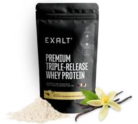 EXALT Nutrition - Whey Protein Powder - Madagascan Vanilla - 1kg - Premium Grass Fed Whey - Micellar Casein & Free Range Egg White - 7hr Triple-Release Blend - Naturally Sweetened with Dates