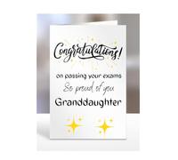 Exam Congratulations Card for Granddaughter, greetings card, men, women, female, male, him, her, presents for christmas, on passing your exams, A5-96_97
