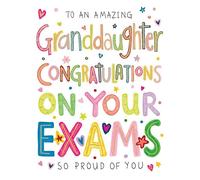 Exam Congratulations Card, To an Amazing Granddaughter Passing Exams- 8 x 6 inches - Piccadilly Greetings
