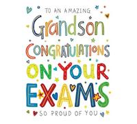 Exam Congratulations Card, To an Amazing Grandson Passing Exams - 8 x 6 inches - Piccadilly Greetings